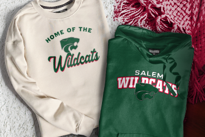 SALEM COMMUNITY HIGH SCHOOL WILDCATS Sweatshirts (Option 3) Banner