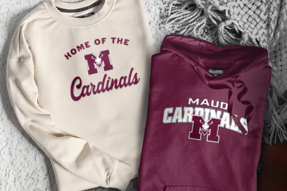 MAUD HIGH SCHOOL CARDINALS Sweatshirts (Option 3) Banner