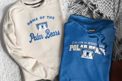 CALVIN M WOODWARD HIGH SCHOOL POLAR BEARS Sweatshirts (Option 3) Banner