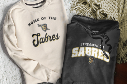 STREAMWOOD HIGH SCHOOL SABRES Sweatshirts (Option 3) Banner
