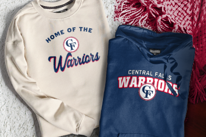 CENTRAL FALLS HIGH SCHOOL WARRIORS Sweatshirts (Option 3) Banner