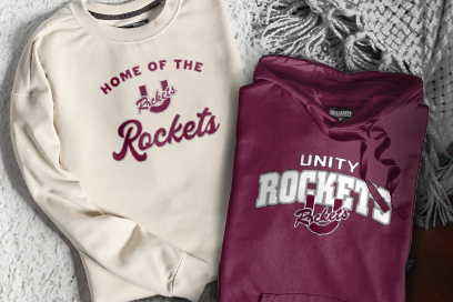 UNITY HIGH SCHOOL ROCKETS Sweatshirts (Option 3) Banner