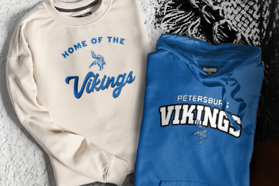 PETERSBURG HIGH SCHOOL VIKINGS Sweatshirts (Option 3) Banner