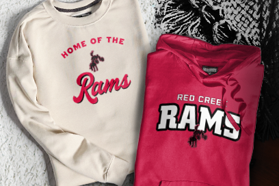 RED CREEK CENTRAL HIGH SCHOOL RAMS Sweatshirts (Option 3) Banner