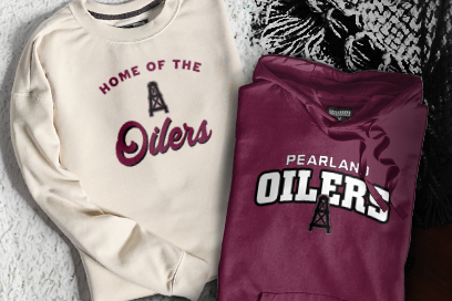 PEARLAND HIGH SCHOOL OILERS Sweatshirts (Option 3) Banner