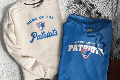 MOUNT ANTHONY UNION HIGH SCHOOL PATRIOTS Sweatshirts (Option 3) Banner