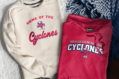 ROCKVILLE CENTRE SOUTH SIDE H S CYCLONES Sweatshirts (Option 3) Banner
