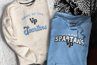 VILLA PARK HIGH SCHOOL SPARTANS Sweatshirts (Option 3) Banner