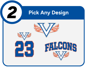 VOLUNTEER HIGH SCHOOL FALCONS Customize It Banner - Step 2 Banner