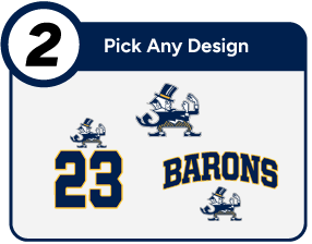 BETHESDA-CHEVY CHASE HIGH SCHOOL BARONS Customize It Banner - Step 2 Banner