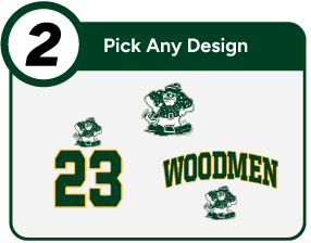 GREENWOOD COMMUNITY HIGH SCHOOL WOODMEN Customize It Banner - Step 2 Banner