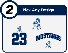 LITTLE CHUTE HIGH SCHOOL MUSTANGS Customize It Banner - Step 2 Banner
