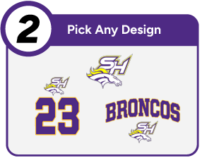 SAM HOUSTON HIGH SCHOOL BRONCOS Customize It Banner - Step 2 Banner
