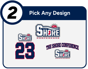 The Shore Conference Online Apparel Store Customize It Banner - Step 2 Banner
