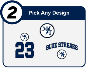 MANHEIM TOWNSHIP HIGH SCHOOL BLUE STREAKS Customize It Banner - Step 2 Banner