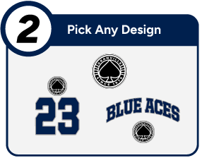 GRANVILLE HIGH SCHOOL BLUE ACES Customize It Banner - Step 2 Banner