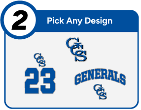 GEORGIA CHRISTIAN SCHOOL GENERALS Customize It Banner - Step 2 Banner