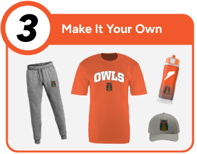 NCCAE Owls Online Store Customize It Banner - Step 3 Banner