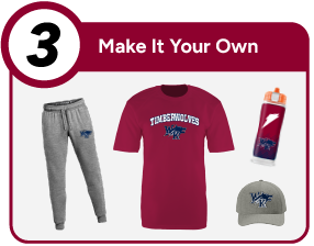 WHITE KNOLL HIGH SCHOOL TIMBERWOLVES Customize It Banner - Step 3 Banner