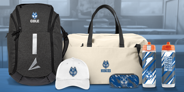 WESTBURY HIGH SCHOOL HUSKIES Secondary Marketing Banner Banner