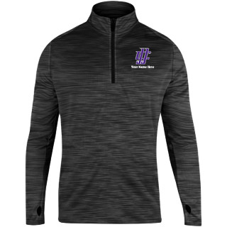 1/4 Zip Drop Tail Heather Perf Pullover