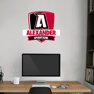 Wall Decal - Rounded Shield With Banner